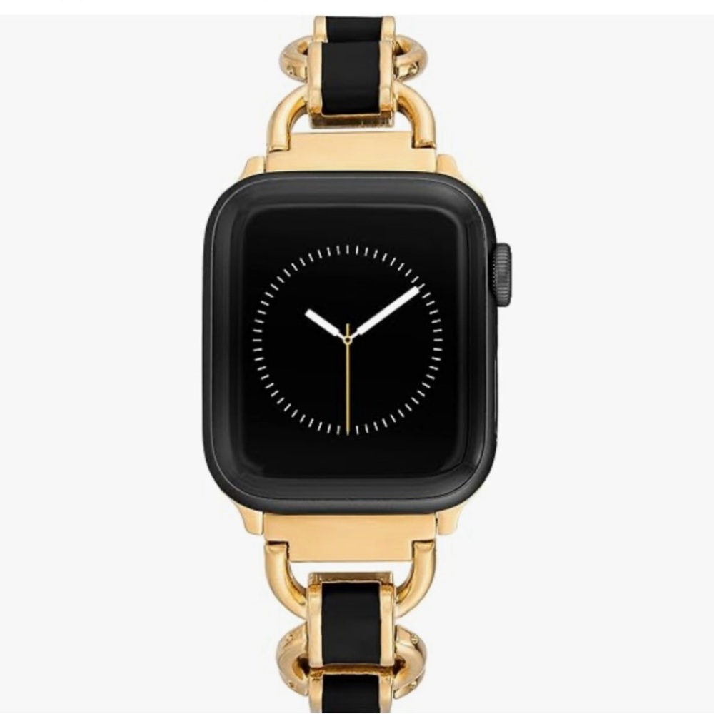 Gold and Black Women's Watch Bracelet